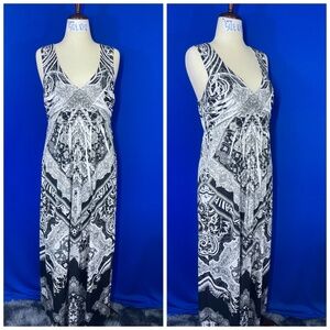 👗 |•APT. 9•| Black White & Grey Maxi Dress Size Large